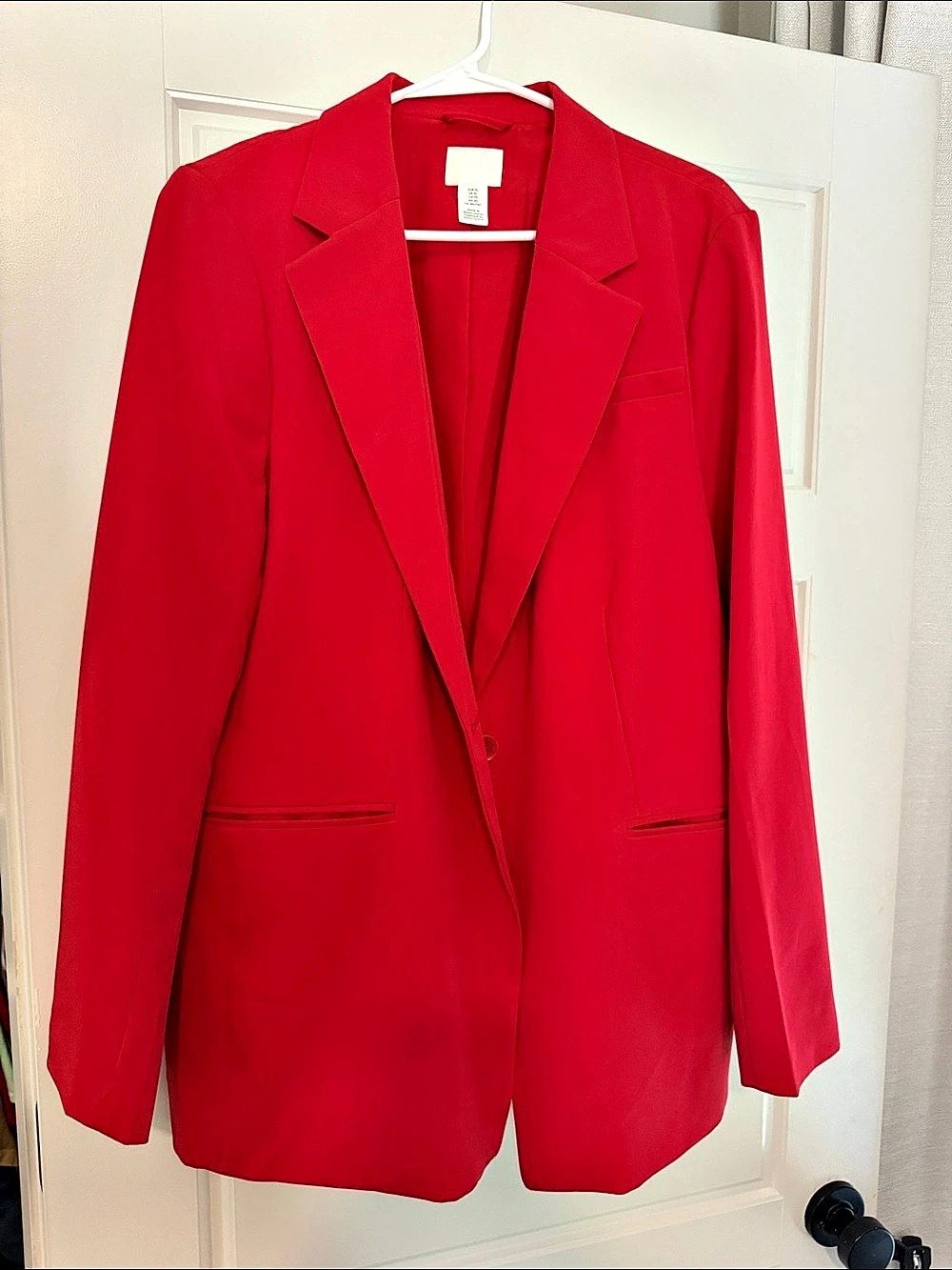 H&M Single-Breasted Blazer Women's Red Size XL